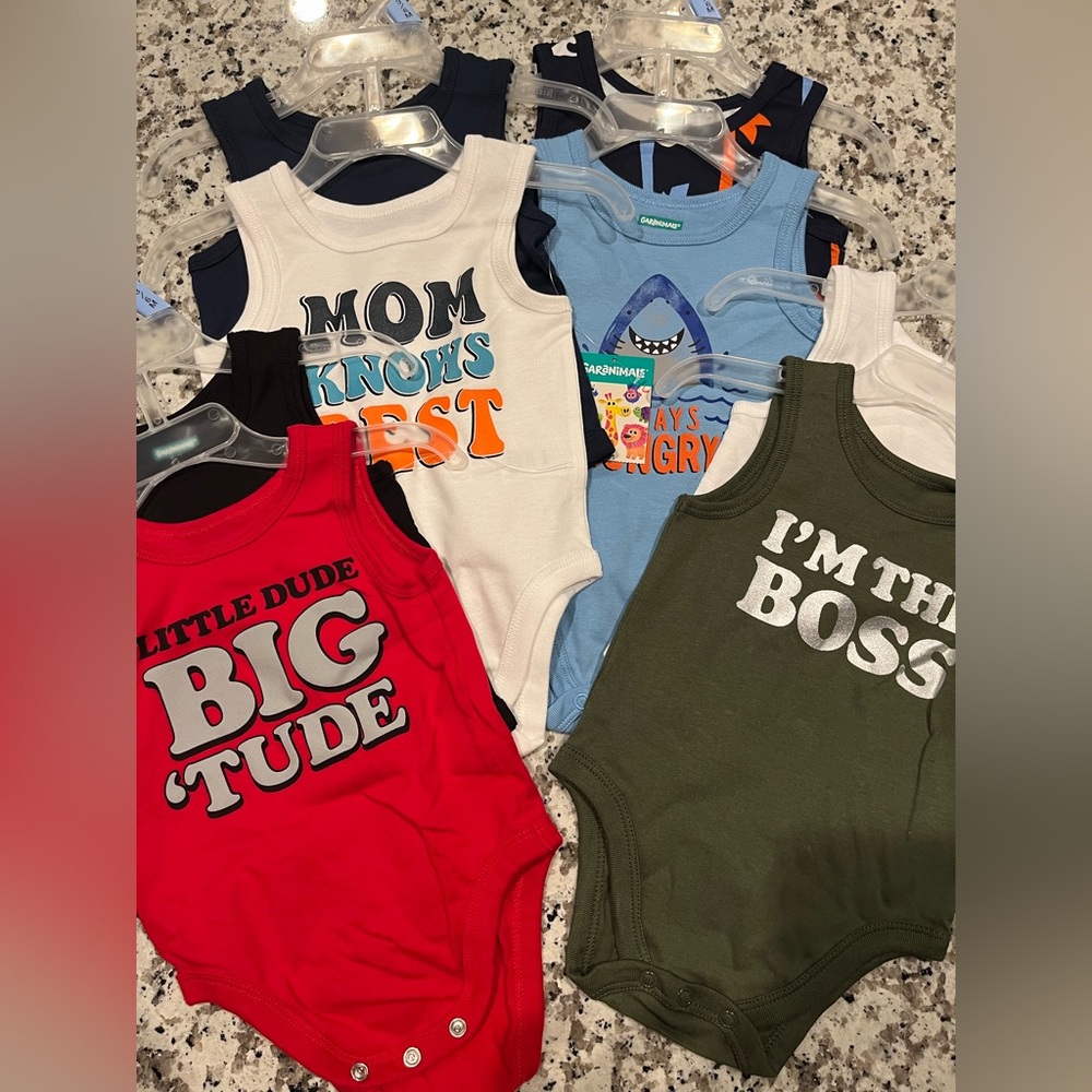 4 pairs of garanimals tanks total 8 tank one pieces